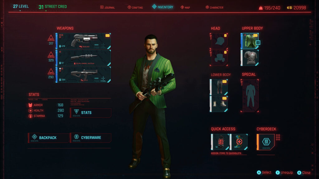 Cyberpunk 2077 Character Interface Ultimate Character Guide