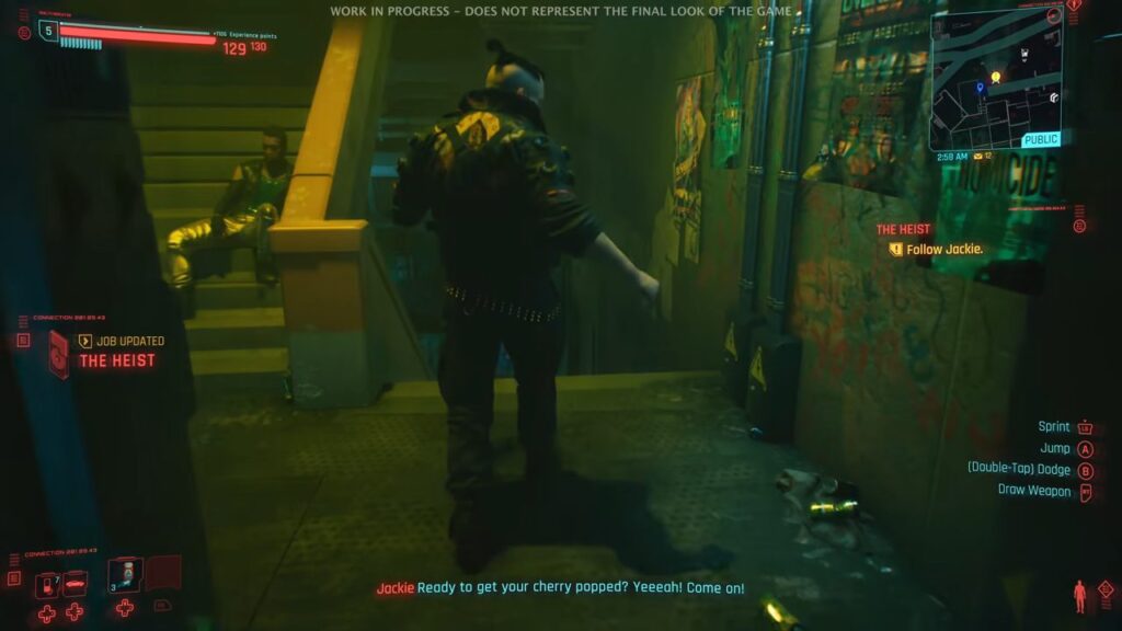 Cyberpunk 2077 Jackie Walking Into Afterlife Cherry Popped