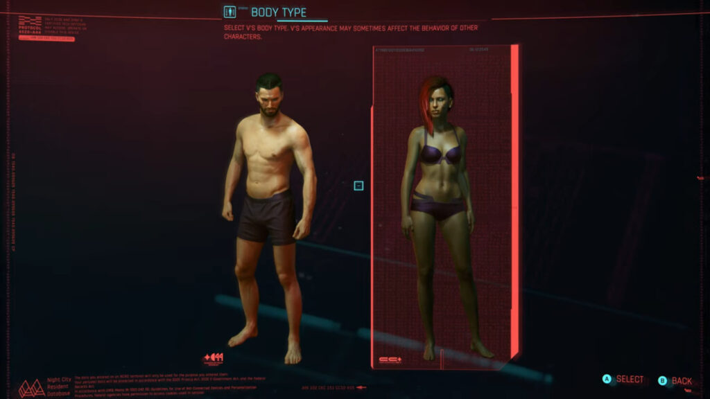 Cyberpunk 2077 V Body Type Appearance Npc Behavior